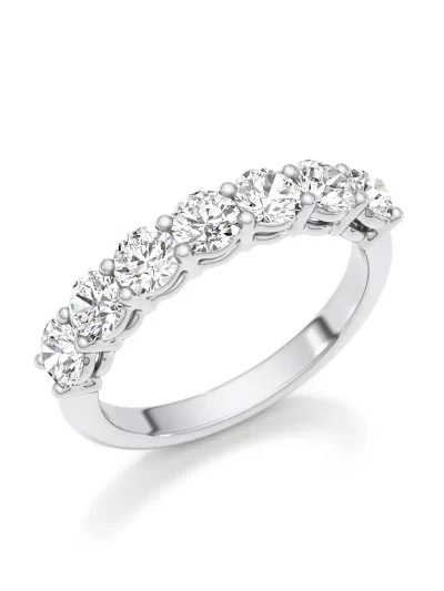 Eternity Wedding Band Ring 1.4Carat Round DEF VS-VVS Lab Grown Diamond Platinum 950 Wedding Band