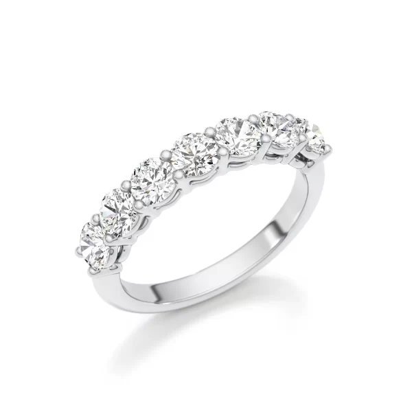 Eternity Wedding Band Ring 1.4Carat Round DEF VS-VVS Lab Grown Diamond Platinum 950 Wedding Band