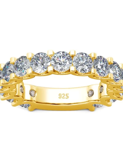 4.5 Carat 14K Gold Wedding Band Moissanite Rings