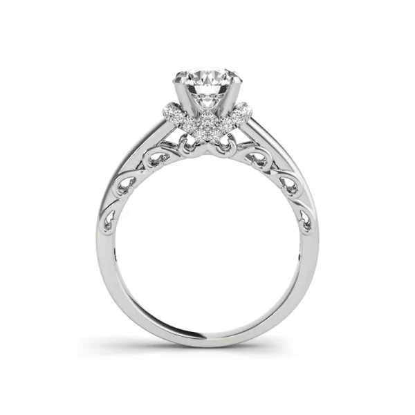 1 Ct Moissanite Diamond Round Cut 925 Sterling Silver Solitaire Engagement Ring Set - Image 3