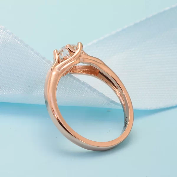 1.0ct Round Cut IGI Certificate Lab Grown Diamond Engagement Wedding Ring 14k Yellow Gold - Image 4