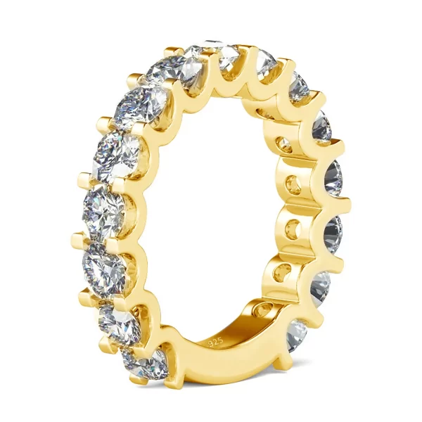 4.5 Carat 14K Gold Wedding Band Moissanite Rings - Image 6