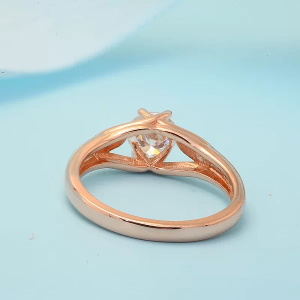 1.0ct Round Cut IGI Certificate Lab Grown Diamond Engagement Wedding Ring 14k Yellow Gold - Image 3