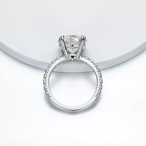 5 ct Round Cut VVS1 Moissanite Engagement Ring - Image 5