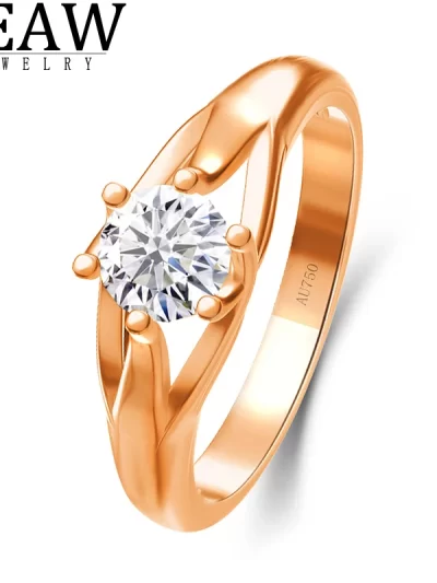1.0ct Round Cut IGI Certificate Lab Grown Diamond Engagement Wedding Ring 14k Yellow Gold