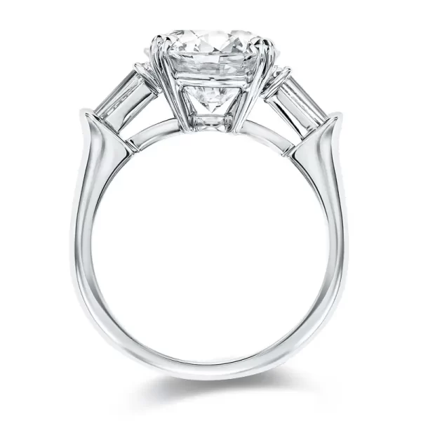 DEZO 3 Stone 5 ct Moissanite Engagement Ring - Image 2