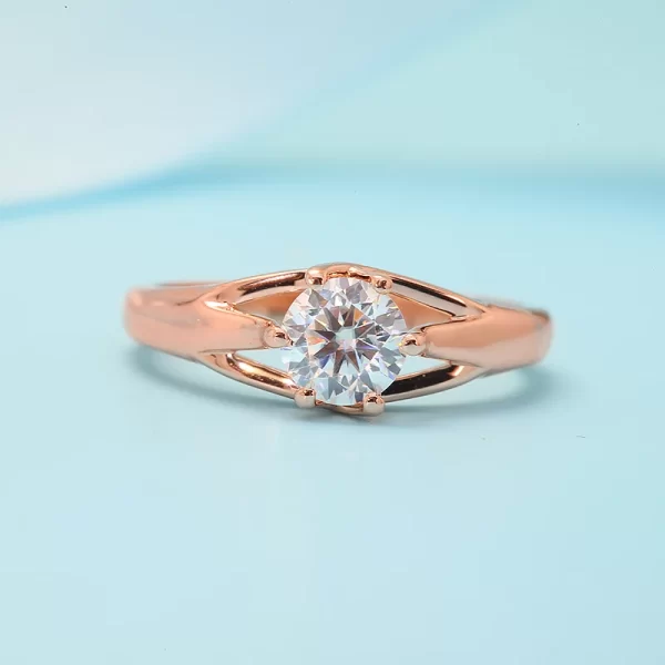 1.0ct Round Cut IGI Certificate Lab Grown Diamond Engagement Wedding Ring 14k Yellow Gold - Image 5