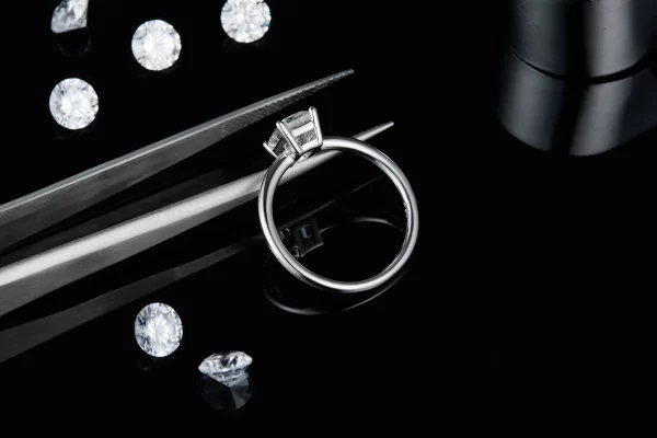 2 ct Emerald Cut Lab Grown Diamond Solitaire Engagement Ring - Image 6