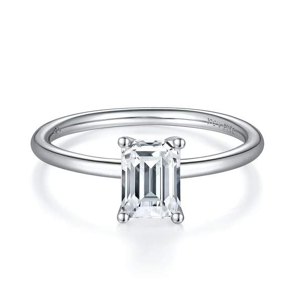 2 ct Emerald Cut Lab Grown Diamond Solitaire Engagement Ring